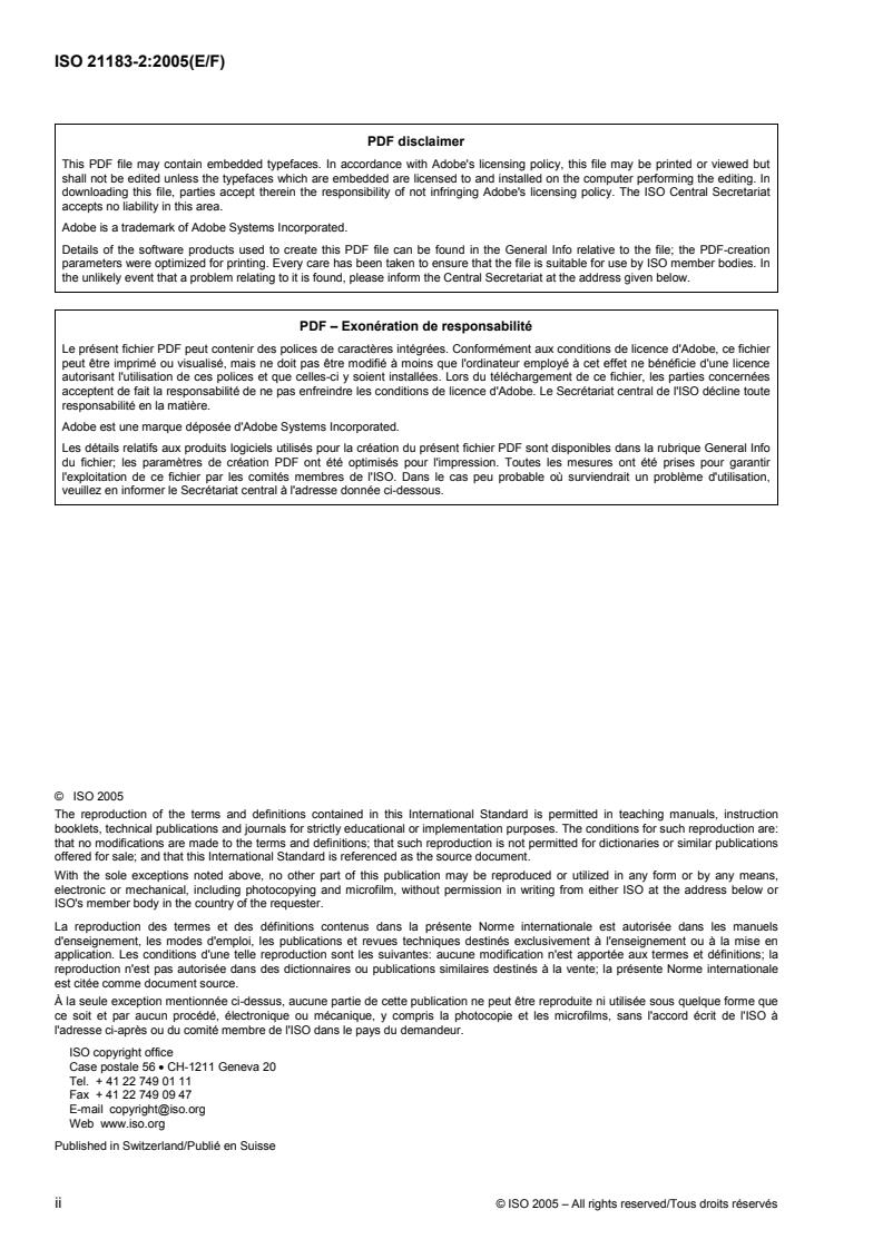 ISO 21183-2:2005 ISO 21183-2:2005 - Page 2 preview