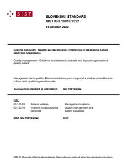 ISO 10010:2022 ISO 10010:2022 - Page 1 preview