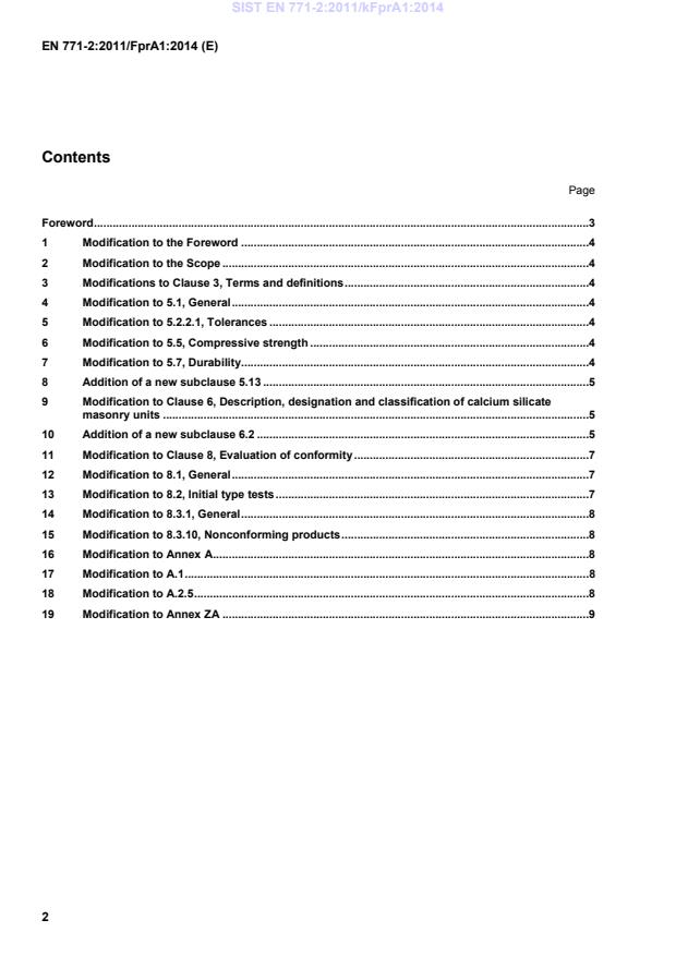 EN 771-2:2011/FprA1 k EN 771-2:2011/kFprA1:2014 - Page 4 preview