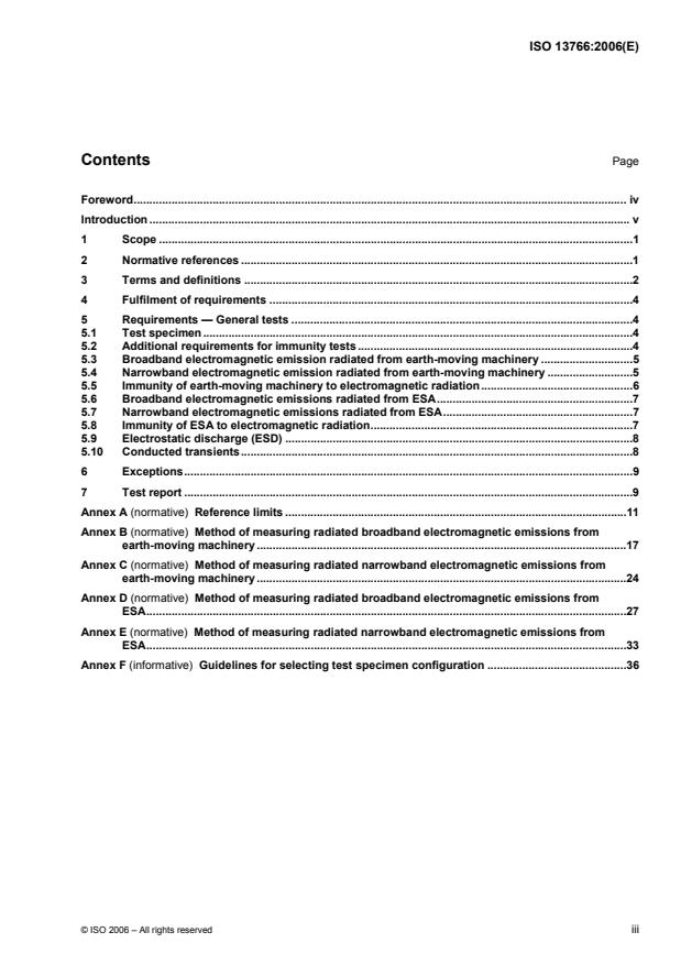 ISO 13766:2006 - Earth-moving machinery -- Electromagnetic compatibility