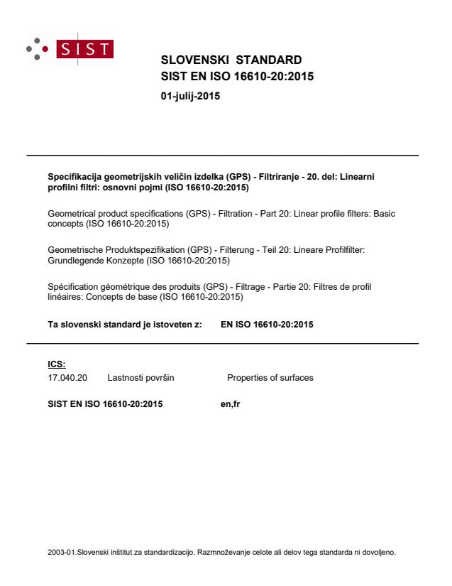 EN ISO 16610-20:2015