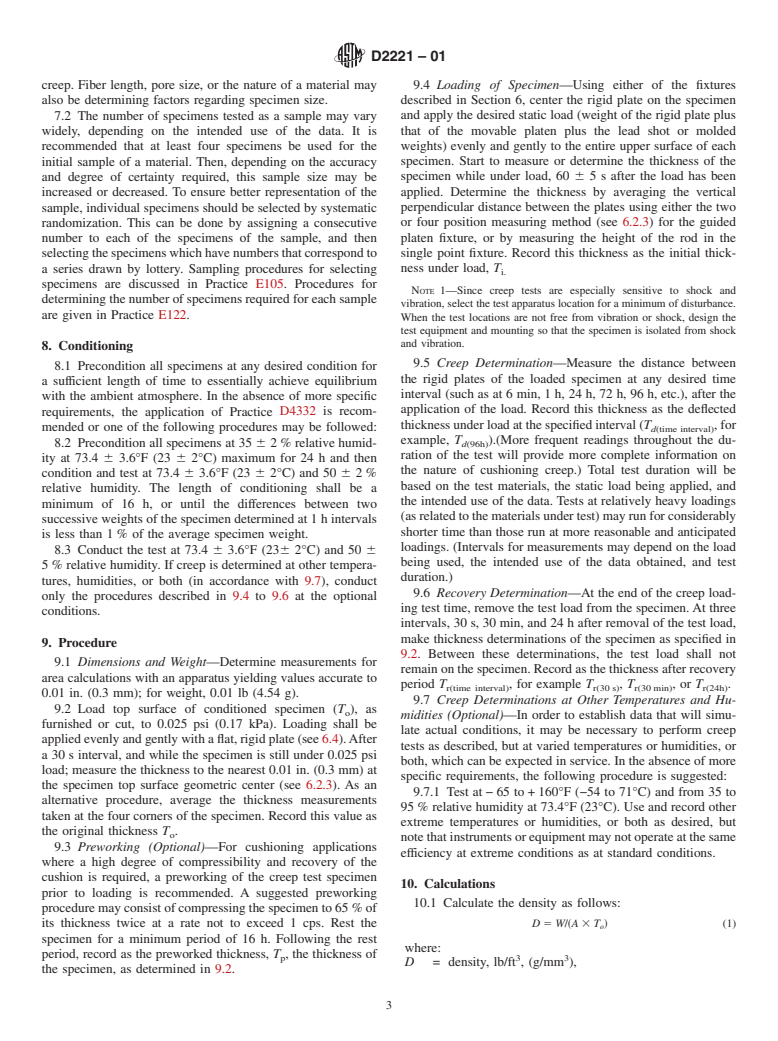 ASTM D2221-01 - Standard Test Method for Creep Properties of Package Cushioning Materials