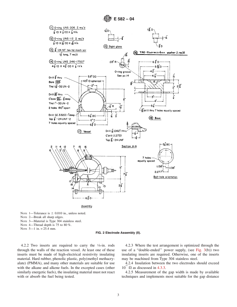 ASTM E582-04 - Standard Test Method for Minimum Ignition Energy and Quenching Distance in Gaseous Mixtures