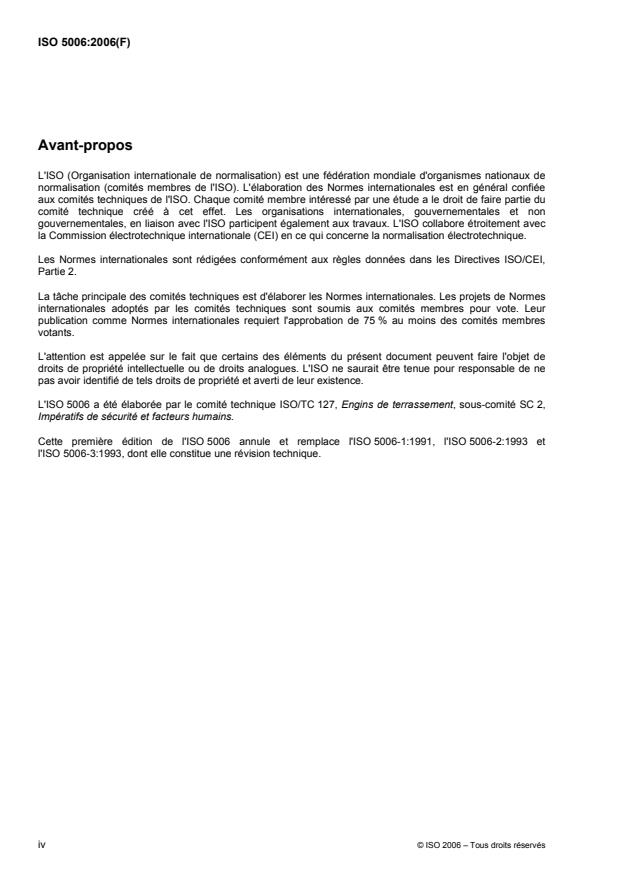 ISO 5006:2006 ISO 5006:2006 - Engins de terrassement -- Visibilité du conducteur -- Méthode d'essai et criteres de performance - Page 4 preview