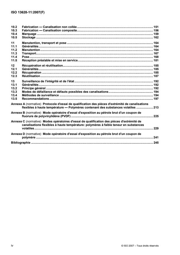 ISO 13628-11:2007 ISO 13628-11:2007 - Industries du pétrole et du gaz naturel -- Conception et exploitation des systemes de production immergés - Page 4 preview