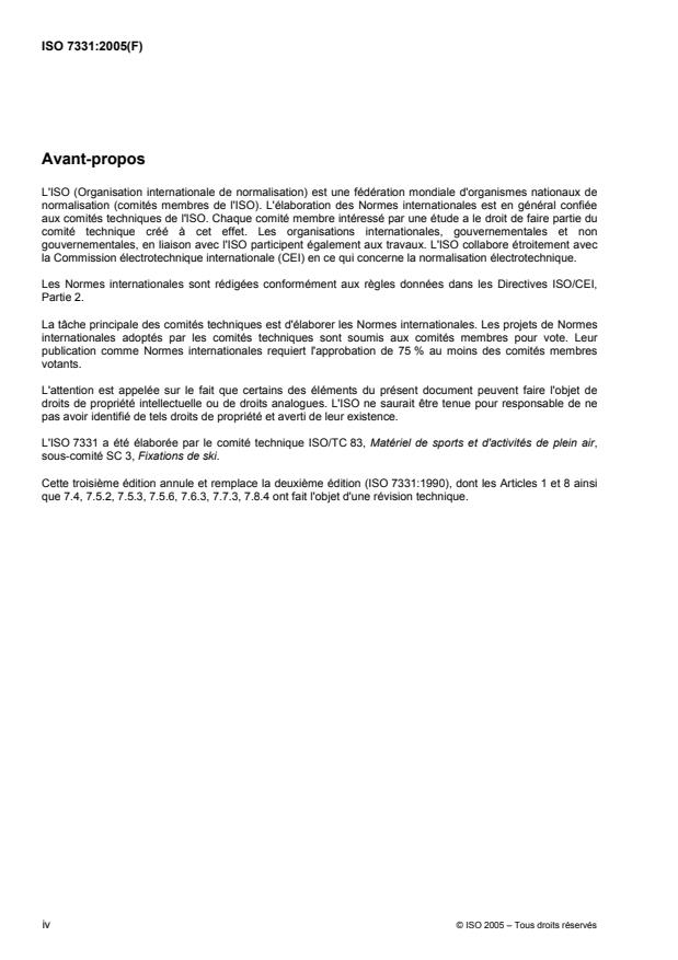 ISO 7331:2005 ISO 7331:2005 - Bâtons de skis alpins -- Exigences et méthodes d'essai - Page 4 preview