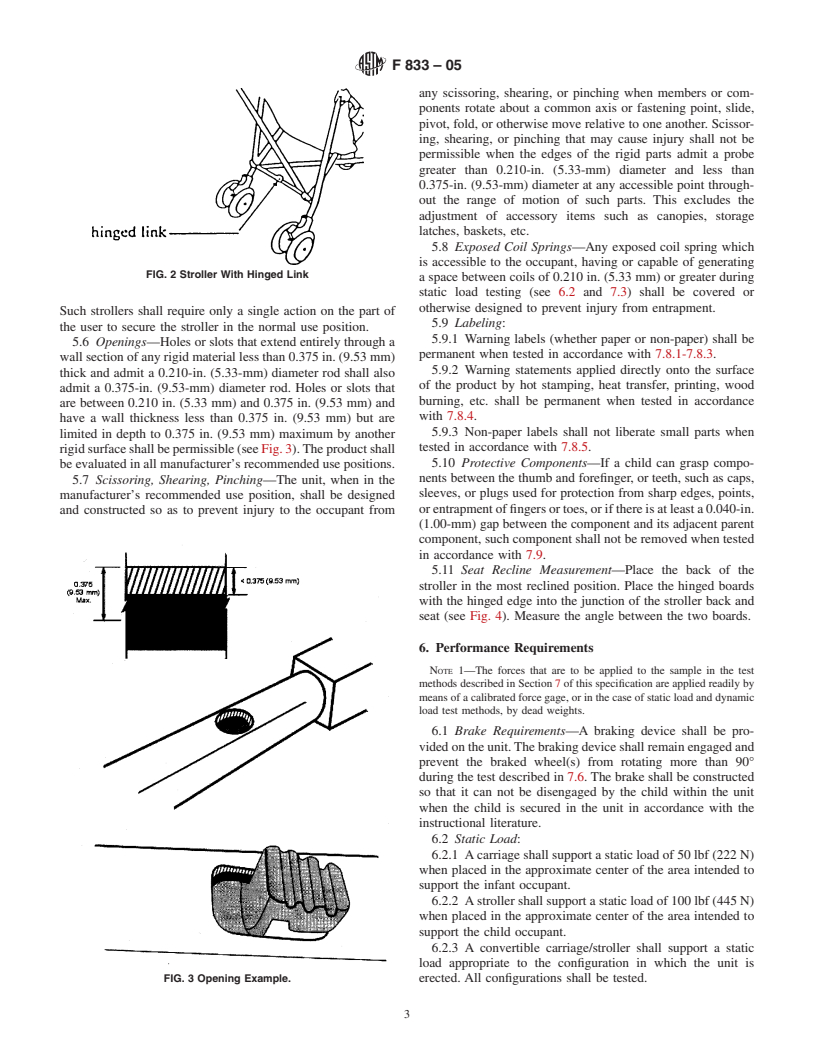 ASTM F833-05 - Standard Consumer Safety Performance Specification for Carriages and Strollers