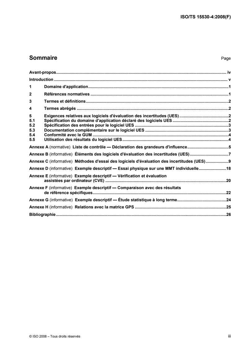 ISO/TS 15530-4:2008 - Spécification géométrique des produits (GPS) — Machines à mesurer tridimensionnelles (MMT): Technique pour la détermination de l'incertitude de mesure — Partie 4: Évaluation de l'incertitude de mesure spécifique d'une tâche à l'aide de simulations
Released:5/22/2008