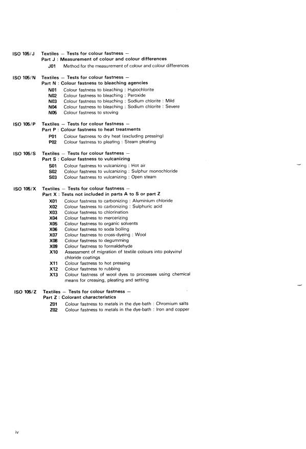 ISO 105-P:1978 ISO 105-P:1978 - Textiles -- Tests for colour fastness - Page 4 preview