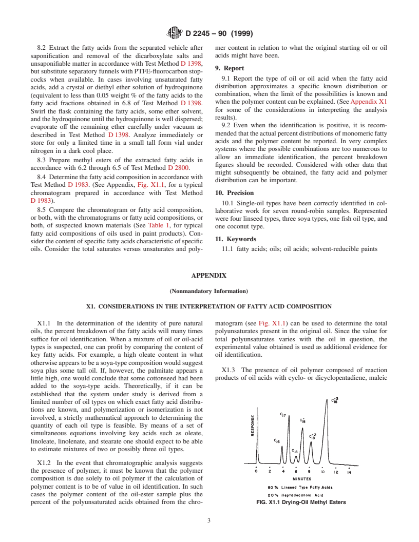 ASTM D2245-90(1999) - Standard Test Method for Identification of Oils and Oil Acids in Solvent-Reducible Paints