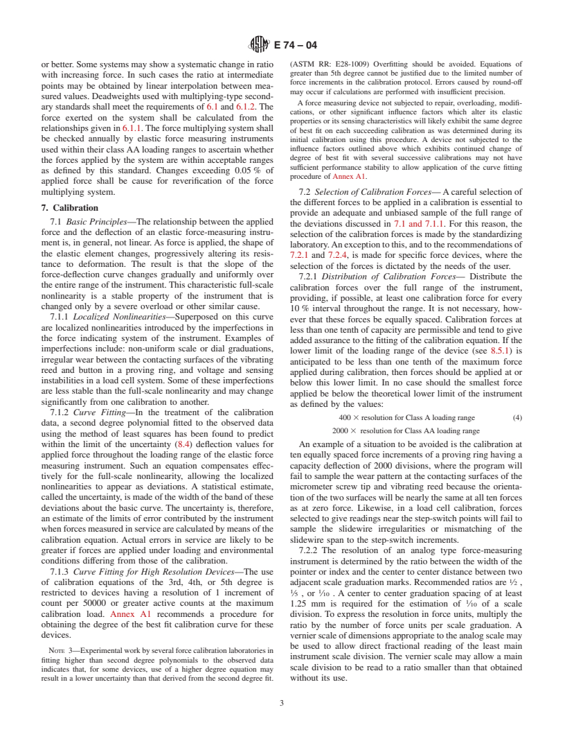 ASTM E74-04 - Standard Practice of Calibration of Force-Measuring Instruments for Verifying the Force Indication of Testing Machines