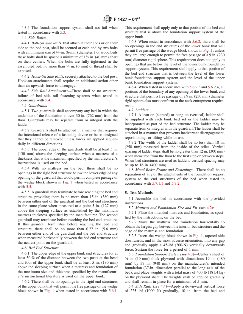 ASTM F1427-04e1 - Standard Consumer Safety Specification for Bunk Beds