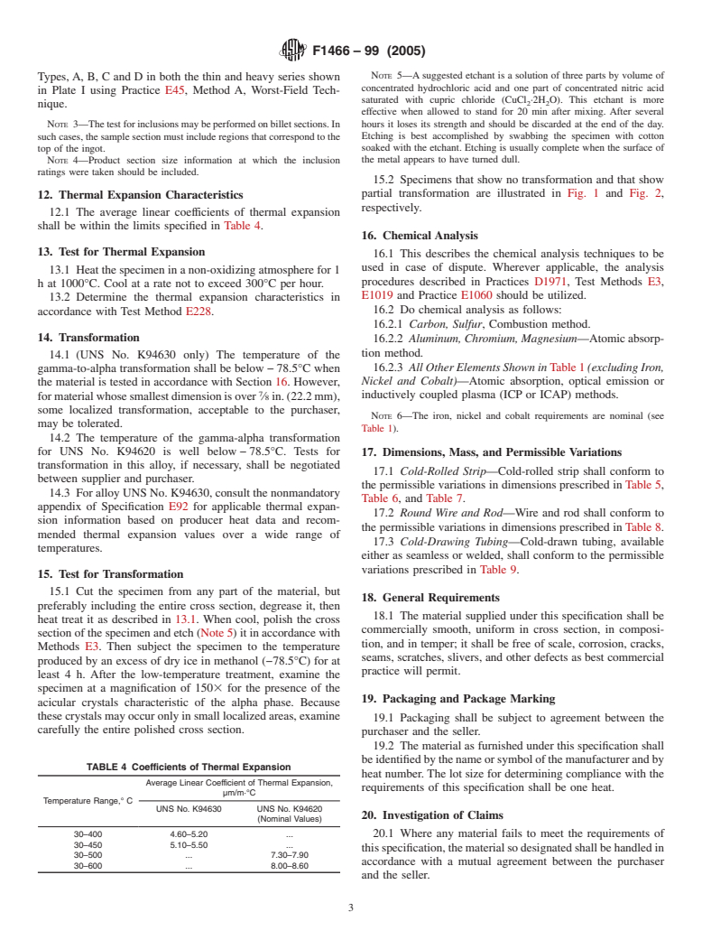 ASTM F1466-99(2005) - Standard Specification for Iron-Nickel-Cobalt Alloys for Metal-to-Ceramic Sealing Applications