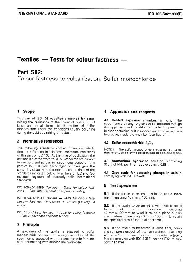 ISO 105-S02:1993 - Textiles -- Tests for colour fastness