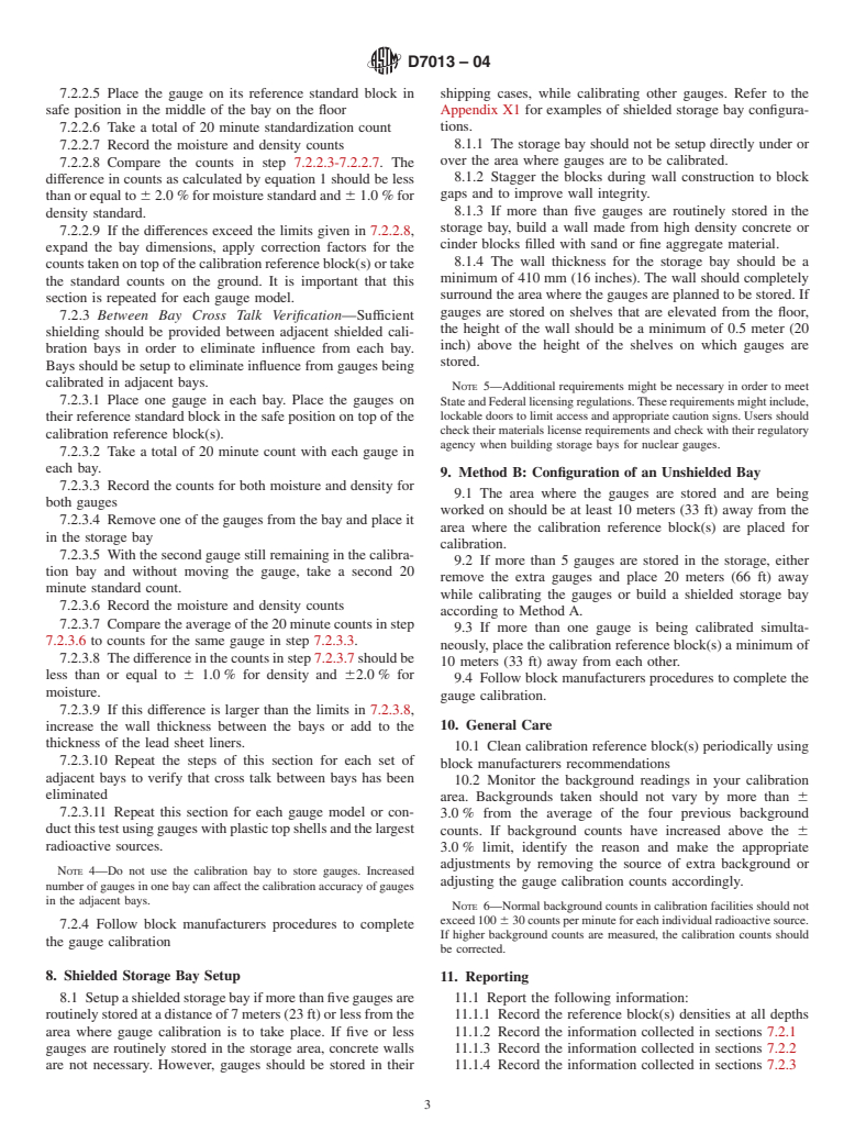 ASTM D7013-04 - Standard Guide for Nuclear Surface Moisture and Density Gauge Calibration Facility Setup