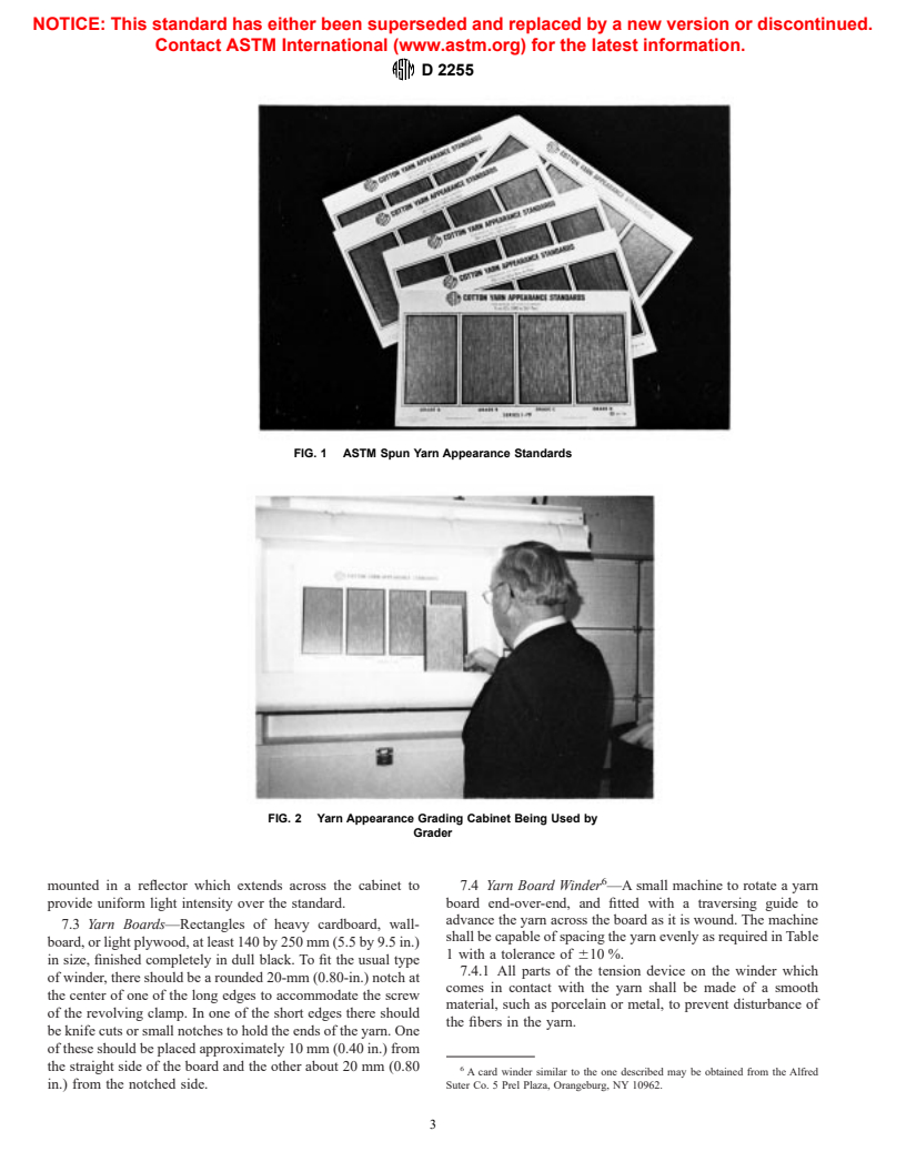 ASTM D2255-96 - Standard Test Method for Grading Spun Yarns for Appearance