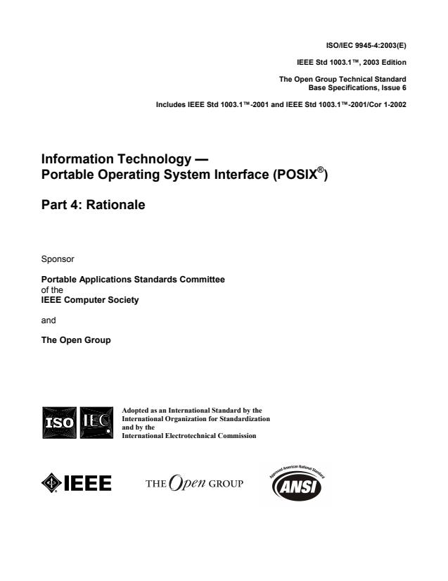 ISO/IEC 9945-4:2003 - Information technology -- Portable Operating System Interface (POSIX)