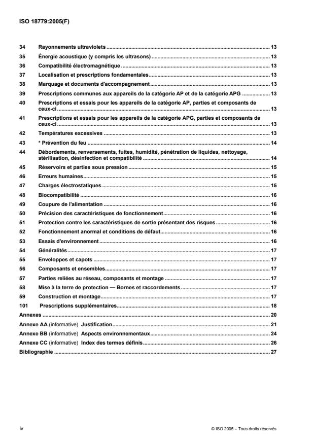 ISO 18779:2005 ISO 18779:2005 - Économiseurs médicaux d'oxygene et de mélanges oxygénés -- Exigences particulieres - Page 4 preview