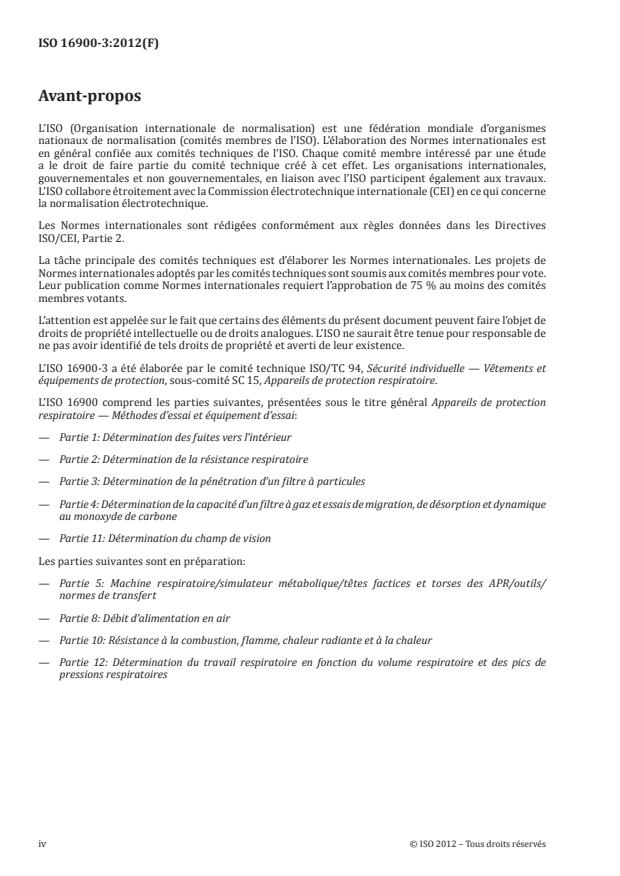 ISO 16900-3:2012 ISO 16900-3:2012 - Appareils de protection respiratoire -- Méthodes d'essai et équipement d'essai - Page 4 preview