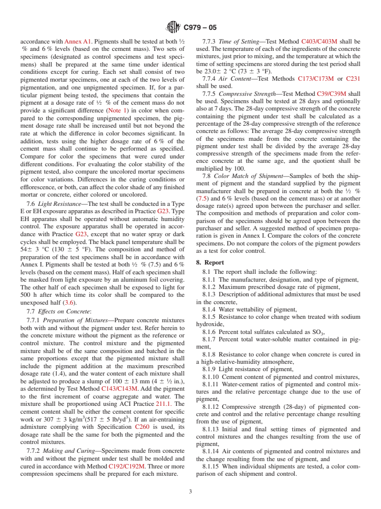 ASTM C979-05 - Standard Specification for Pigments for Integrally Colored Concrete