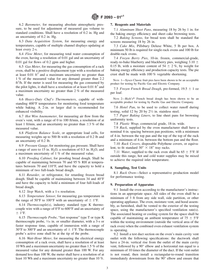 ASTM F2093-01e1 - Standard Test Method for Performance of Rack Ovens