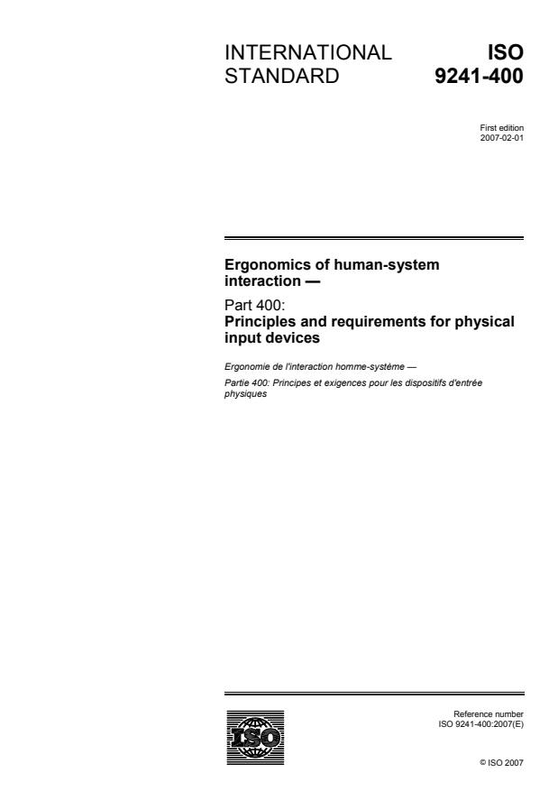 ISO 9241-400:2007 - Ergonomics of human—system interaction