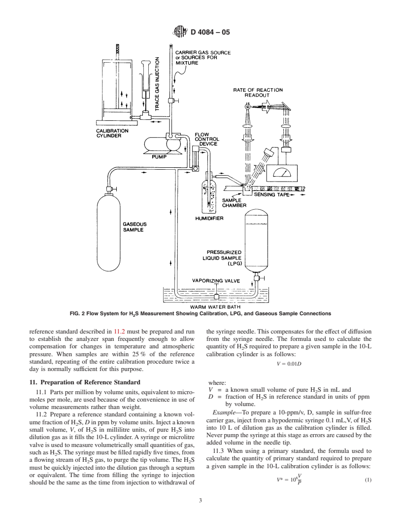 ASTM D4084-05 - Standard Test Method for Analysis of Hydrogen Sulfide in Gaseous Fuels (Lead Acetate Reaction Rate Method)