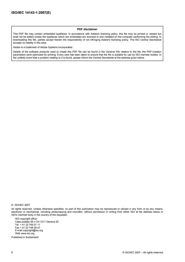 ISO/IEC 14143-1:2007 ISO/IEC 14143-1:2007 - Information technology -- Software measurement -- Functional size measurement - Page 2 preview