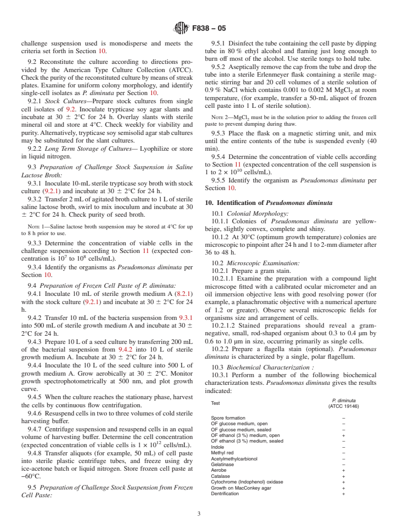 ASTM F838-05 - Standard Test Method for Determining Bacterial Retention of Membrane Filters Utilized for Liquid Filtration