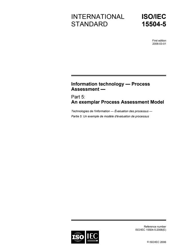 ISO/IEC 15504-5:2006 - Information technology -- Process Assessment