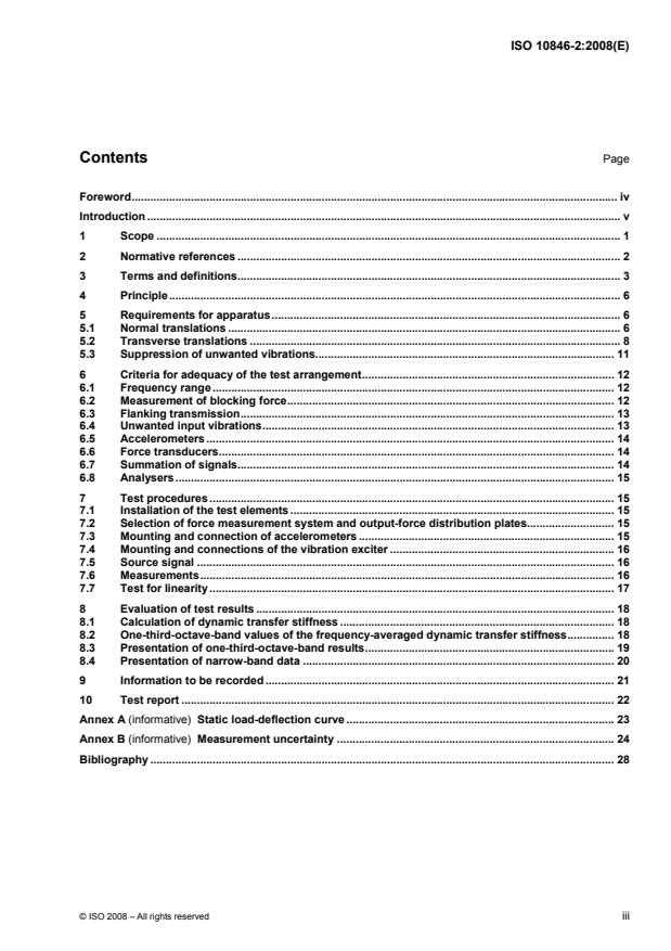 ISO 10846-2:2008 - Acoustics and vibration -- Laboratory measurement of vibro-acoustic transfer properties of resilient elements