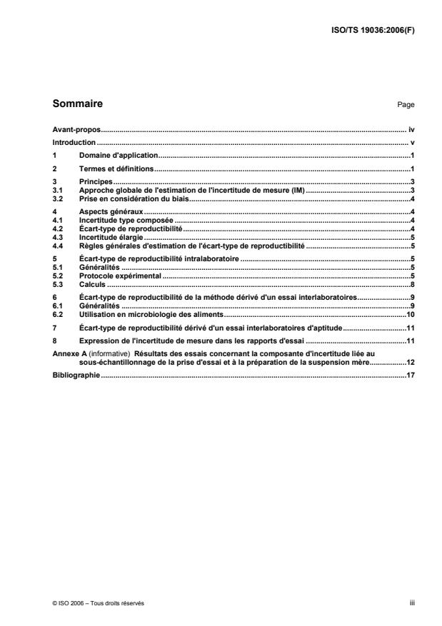 ISO/TS 19036:2006 - Microbiologie des aliments -- Lignes directrices pour l'estimation de l'incertitude de mesure pour les déterminations quantitatives