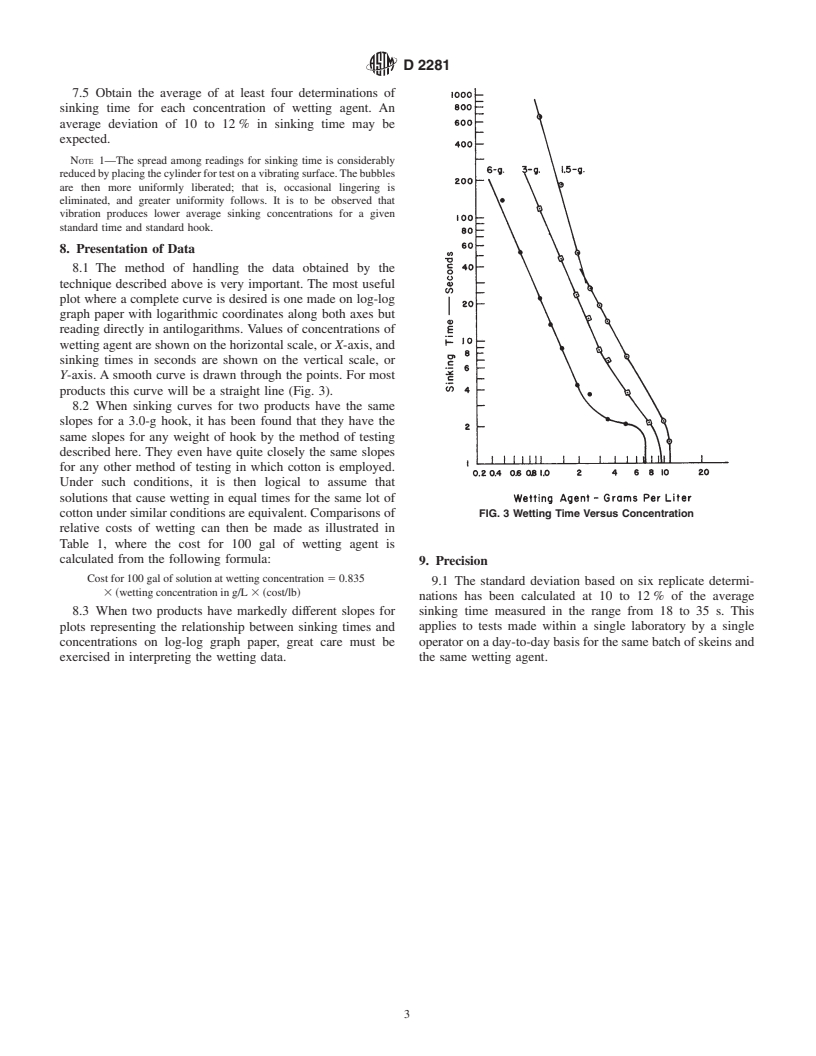 ASTM D2281-68(1997) - Standard Test Method for Evaluation of Wetting Agents by the Skein Test