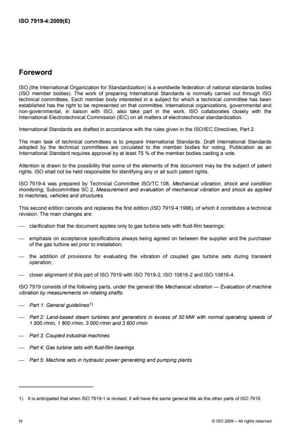 ISO 7919-4:2009 ISO 7919-4:2009 - Mechanical vibration -- Evaluation of machine vibration by measurements on rotating shafts - Page 4 preview