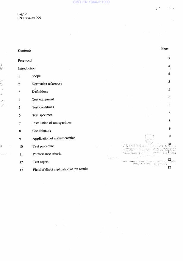 EN 1364-2:1999 EN 1364-2:1999 - Page 4 preview