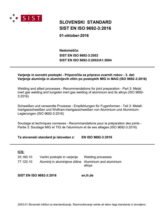 EN ISO 9692-3:2016 (DE)