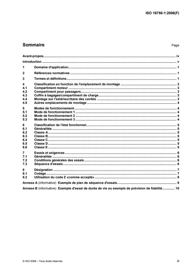 ISO 16750-1:2006 - Véhicules routiers -- Spécifications d'environnement et essais de l'équipement électrique et électronique