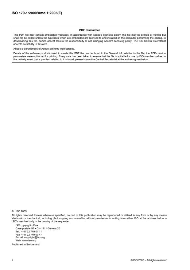 ISO 179-1:2000/Amd 1:2005 ISO 179-1:2000/Amd 1:2005 - Page 2 preview