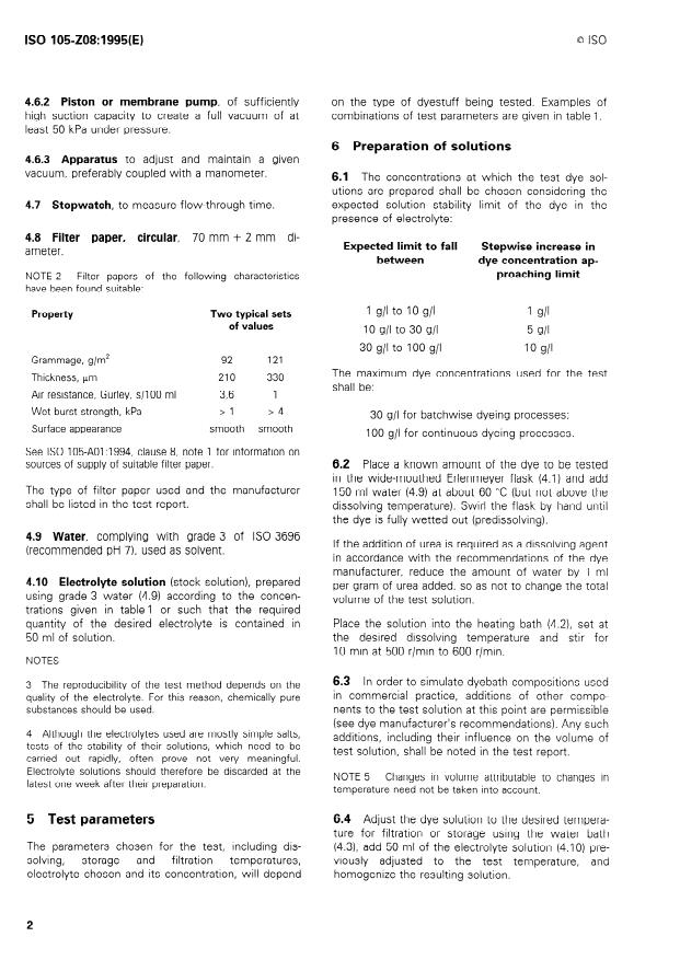 ISO 105-Z08:1995 ISO 105-Z08:1995 - Textiles — Tests for colour fastness — Part Z08: Determination of solubility and solution stability of reactive dyes in the presence of electrolytes
Released:6/1/1995 - Page 4 preview