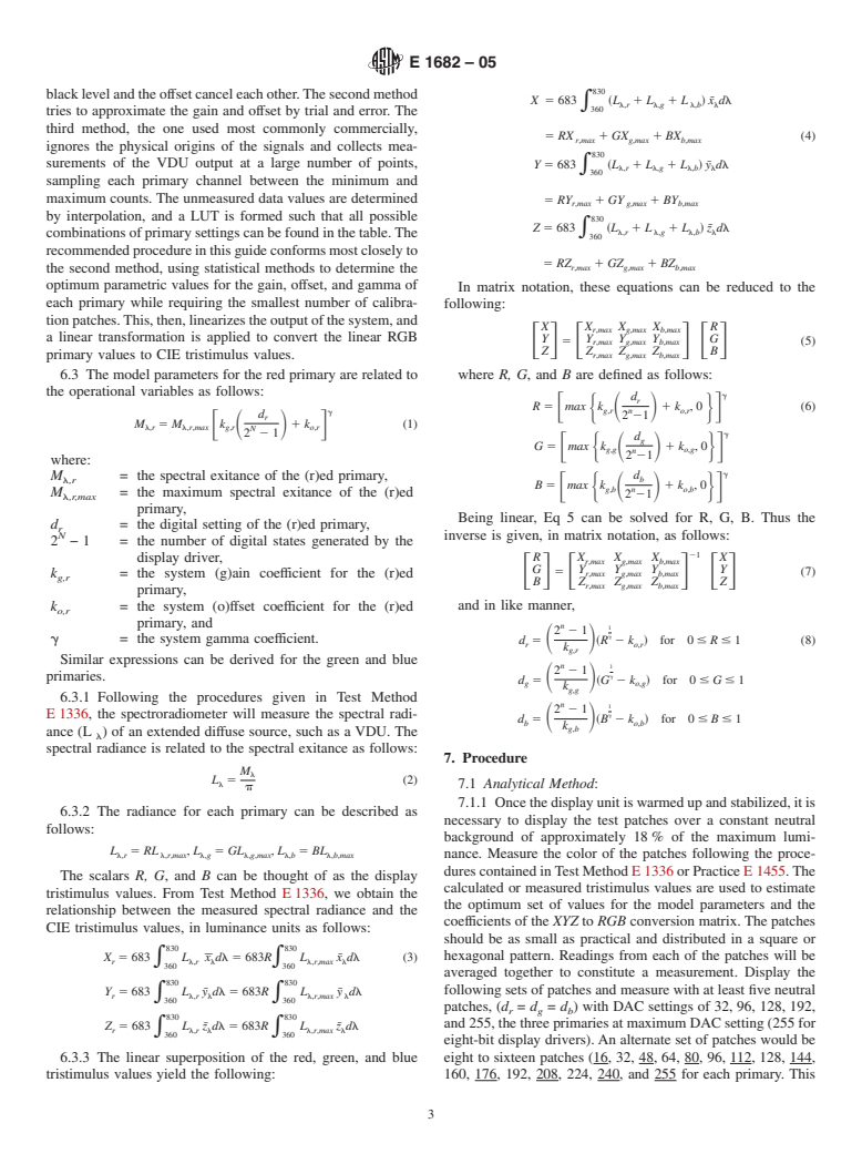 ASTM E1682-05 - Standard Guide for Modeling the Colorimetric Properties of a Visual Display Unit