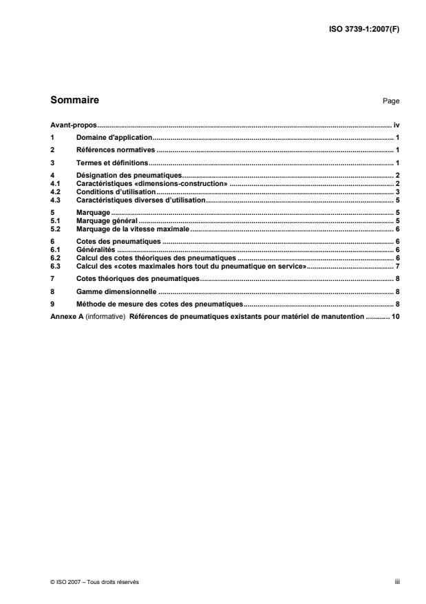 ISO 3739-1:2007 - Pneumatiques et jantes industriels pour matériel de manutention