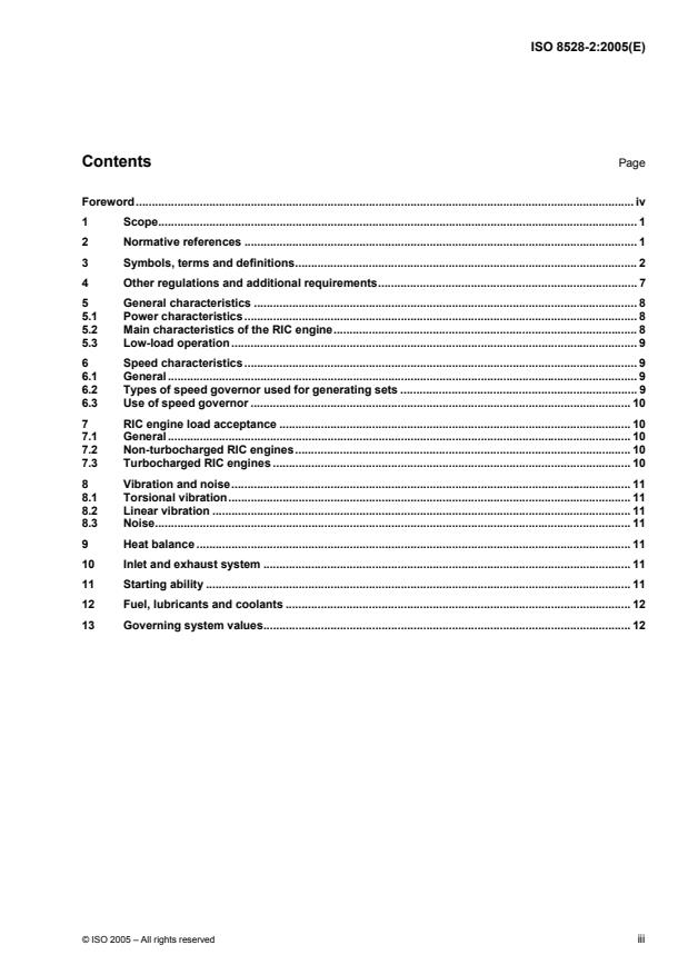 ISO 8528-2:2005 - Reciprocating internal combustion engine driven alternating current generating sets
