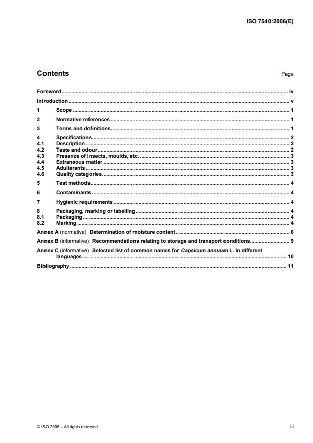 ISO 7540:2006 - Ground paprika (Capsicum annuum L.)  -- Specification