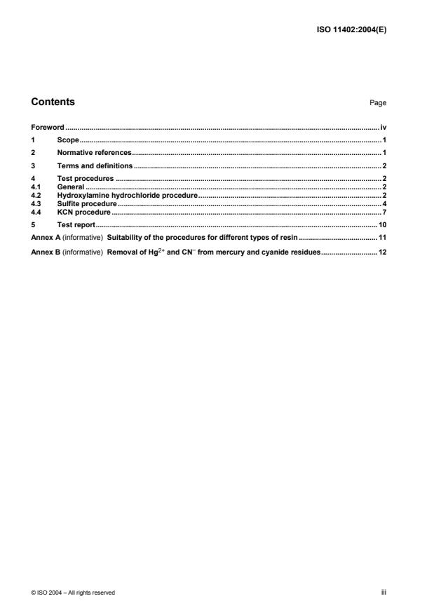 ISO 11402:2004 - Phenolic, amino and condensation resins -- Determination of free-formaldehyde content