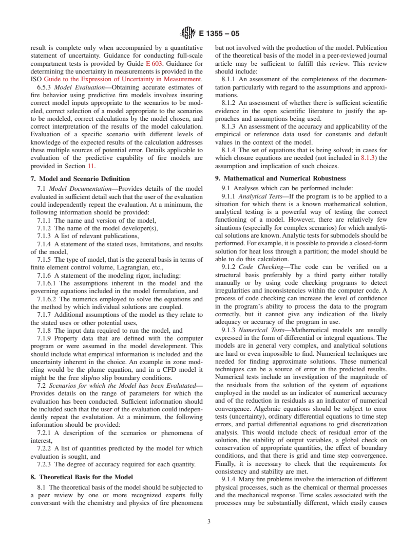 ASTM E1355-05 - Standard Guide for Evaluating the Predictive Capability of Deterministic Fire Models