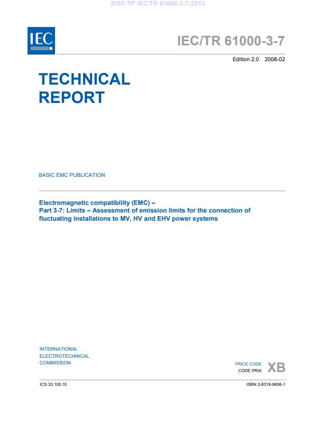 TP IEC/TR 61000-3-7:2013