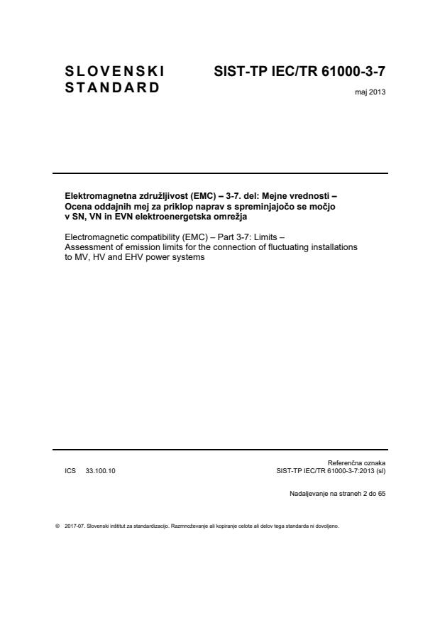 TP IEC/TR 61000-3-7:2013