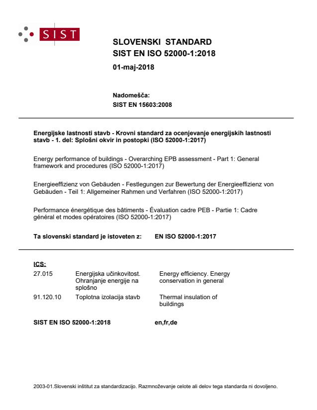 EN ISO 52000-1:2018 - BARVE