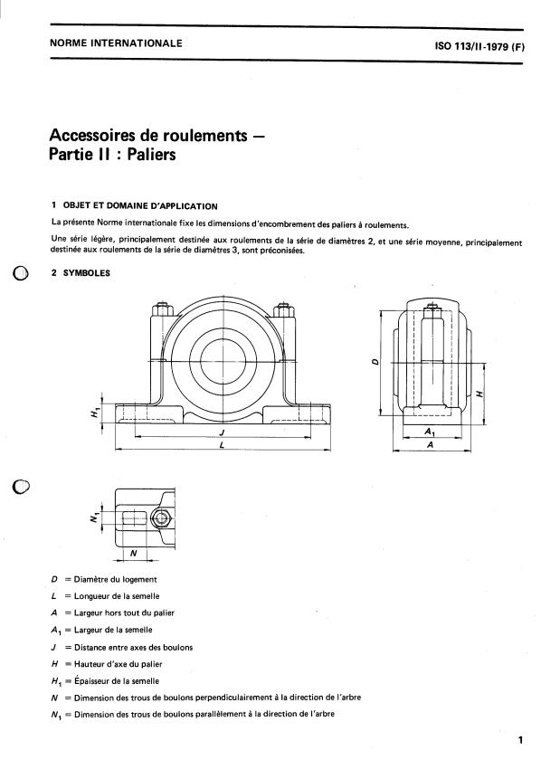 ISO 113-2:1979 - Accessoires de roulements