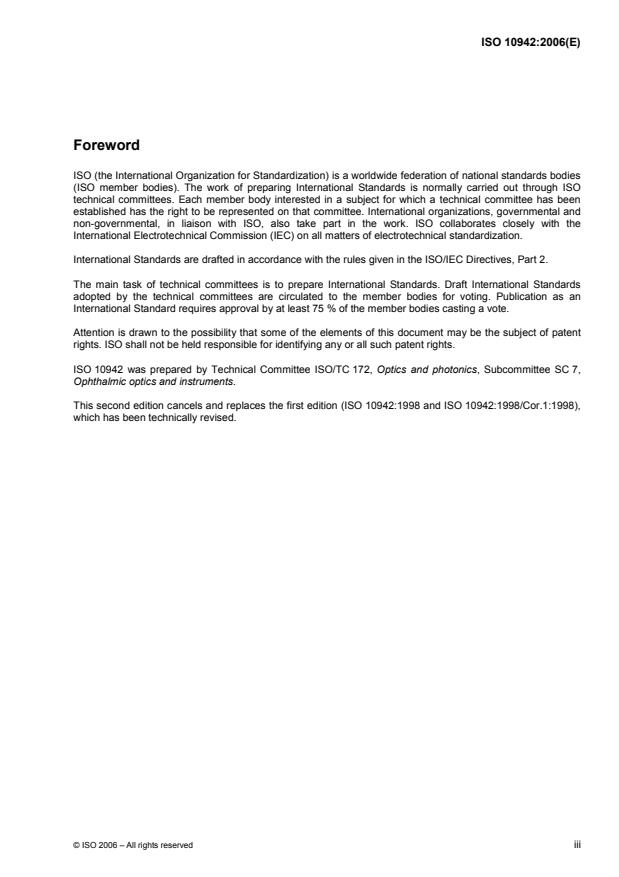 ISO 10942:2006 - Ophthalmic instruments -- Direct ophthalmoscopes